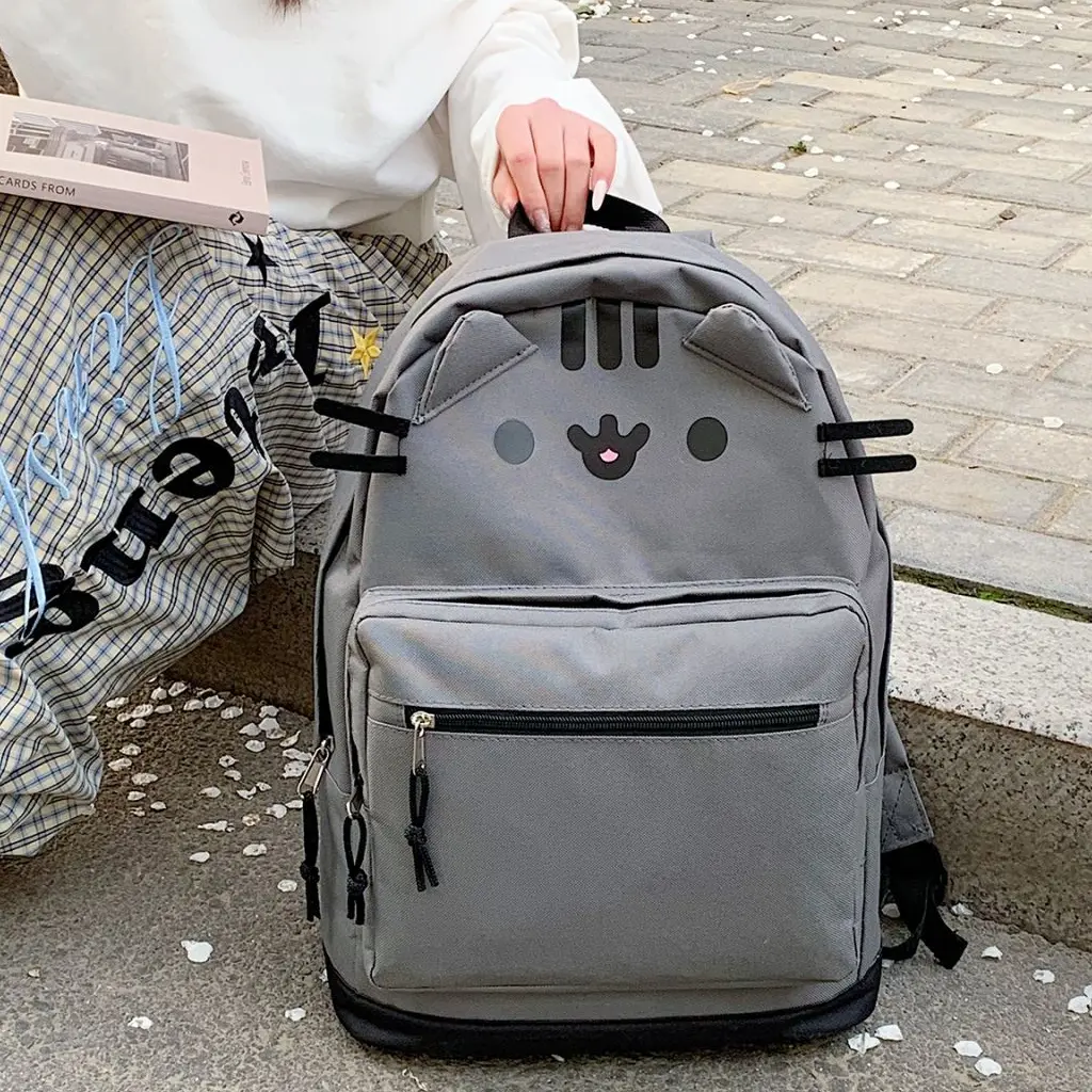 Cute Cartoon Cat Pattern Backpack, Japanese Fresh Cute Style, Lightweight And Durable Daily Travel Bag, Reasonable Compartment Storage, Practical And Spacious, Versatile Casual Style, Easy to Match with Clothing，Student Backpack
