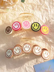 Cute Smiling Face Design Hair Claw, Colorful Hair Accessories for Women & Girls, Minimalist Headwear Suitable for Thick Hair, Super Cute Clips
