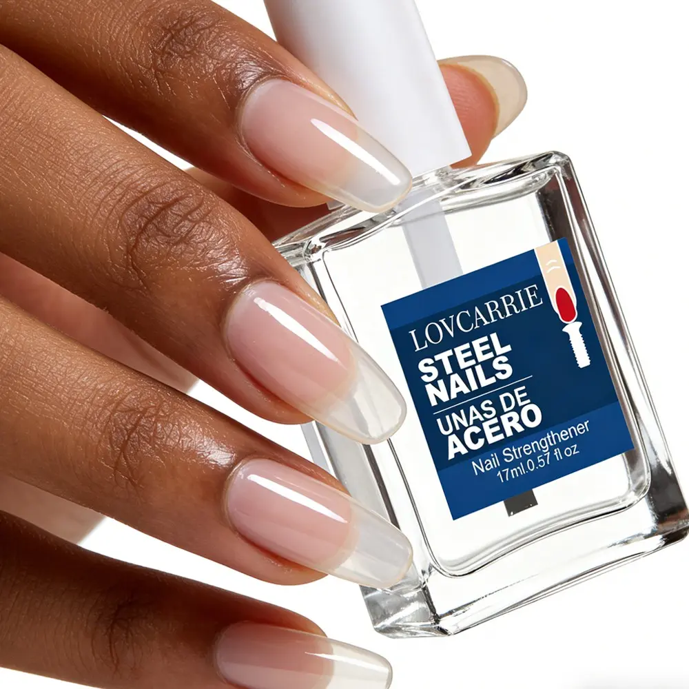 Lovcarrie 17ml Clear Nail Hardener, Nail Strengthener, Nail Repair Solution, quick-drying and strengthening formula to repair dry, flaking, and brittle nails. Can be used before or after manicures to leave nails strong and glossy. Adult product