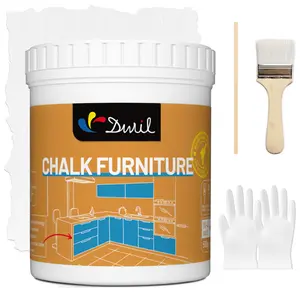 All-in-One Chalk Paint for Furniture, Cabinets, Home Decor, Eco-Friendly, Matte Finish, Built-In Primer & Top Coat for Wood, Metal - Liquorice