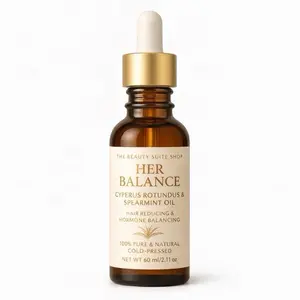 Her Balance PCOS Cyperus Oil- Hormone Support, Skin Balance + Hair Reduction (With Spearmint & Squalene Oil)