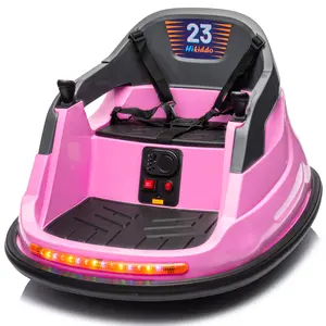 Hikiddo Upgraded 12V/6V Bumper Car for Kids, Ride on Toys Bumper Car for Toddlers with Remote & Music