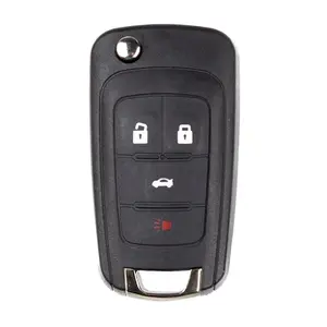 4 Buttons Shell Case Flip Remote Key Replacement for Chevrolet Camaro, Camaro Convertible, Cruze, Equinox, Impala, Malibu, Sonic 2010-2017 No Electronics, Battery, or Circuit Board is Included PN: OHT01060512