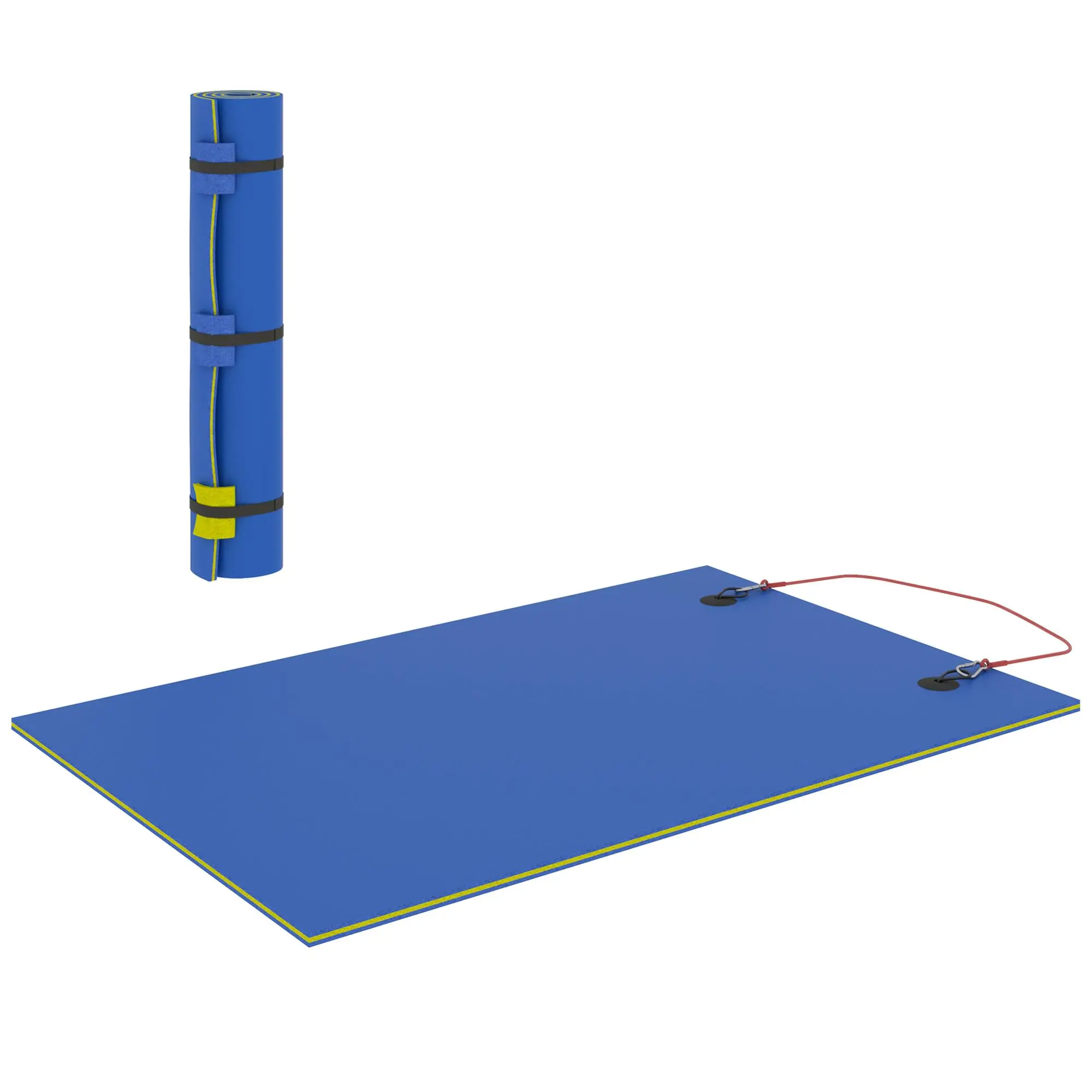 Soozier 9'x6' Large Size Smooth Lily Pad Floating Mat, 3-Layer Tear-Resistant XPE Foam Pad with Bungee Tether, DEHP-Free for 2 Adults, Ideal for Lake Fun, Pool Lounge (Toys & Hobbies, Sports & Outdoor Play, Pool Water Sand Toys)