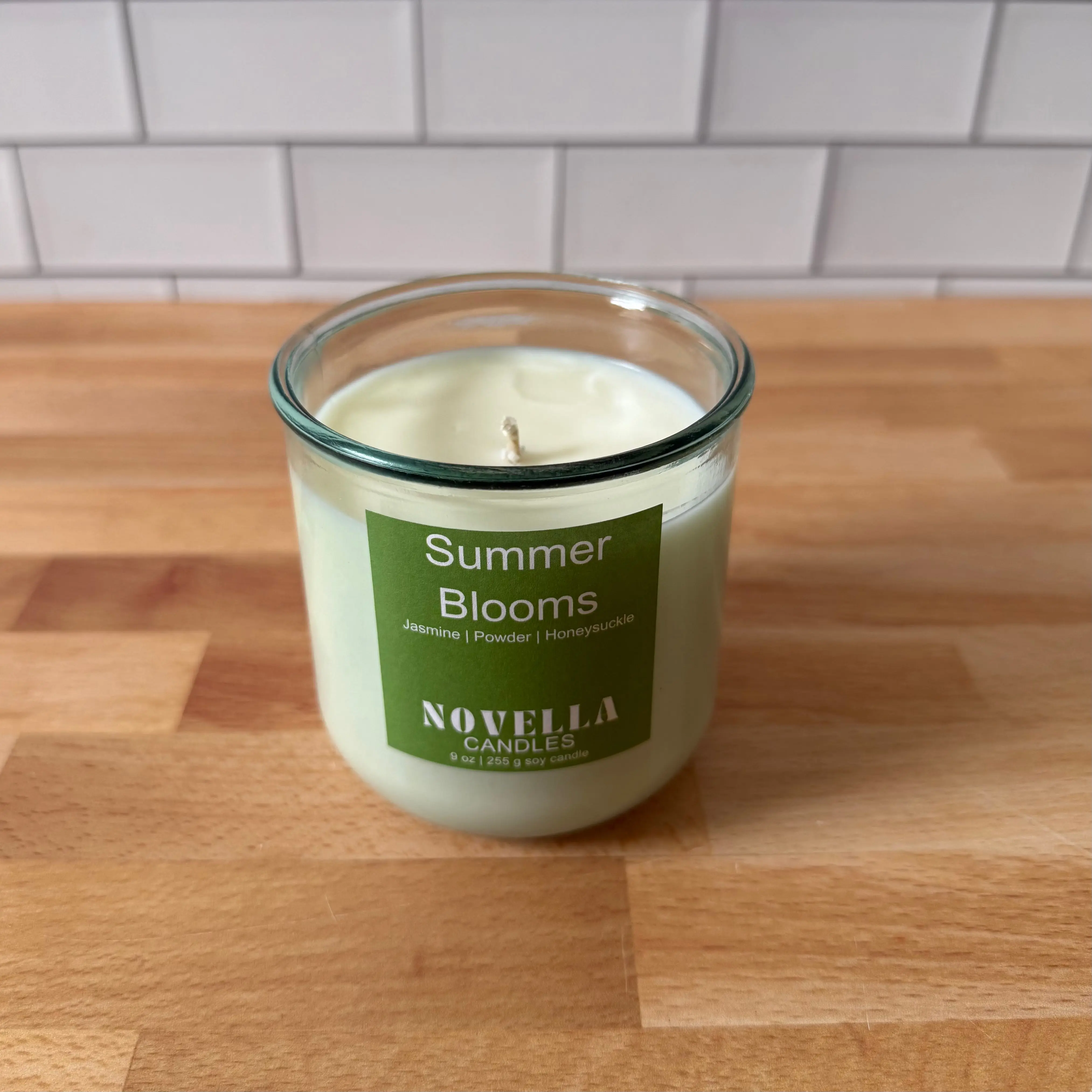 Jasmine & Honeysuckle Recycled Glass Candle