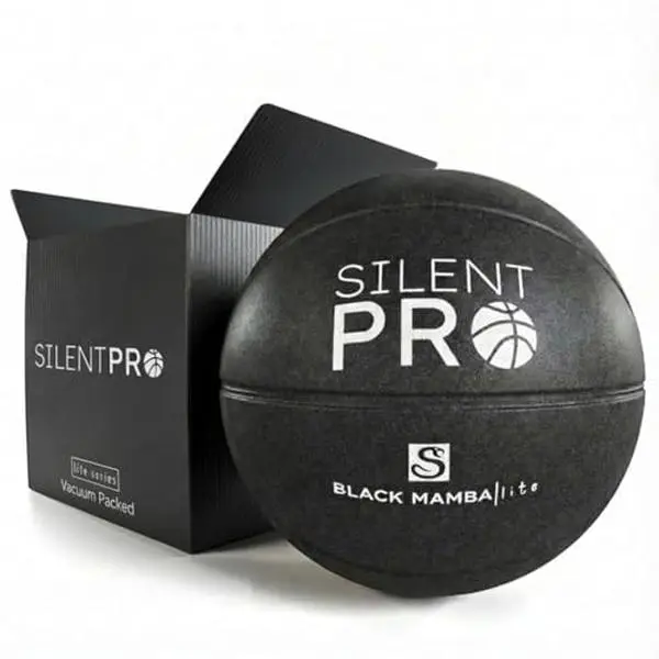Silent Basketball Black Mamba Size 7 29.5" Quiet Indoor Dribbling Practice Silent Basketball Black Mamba Size 7 29.5" Quiet Indoor Dribbling Practice