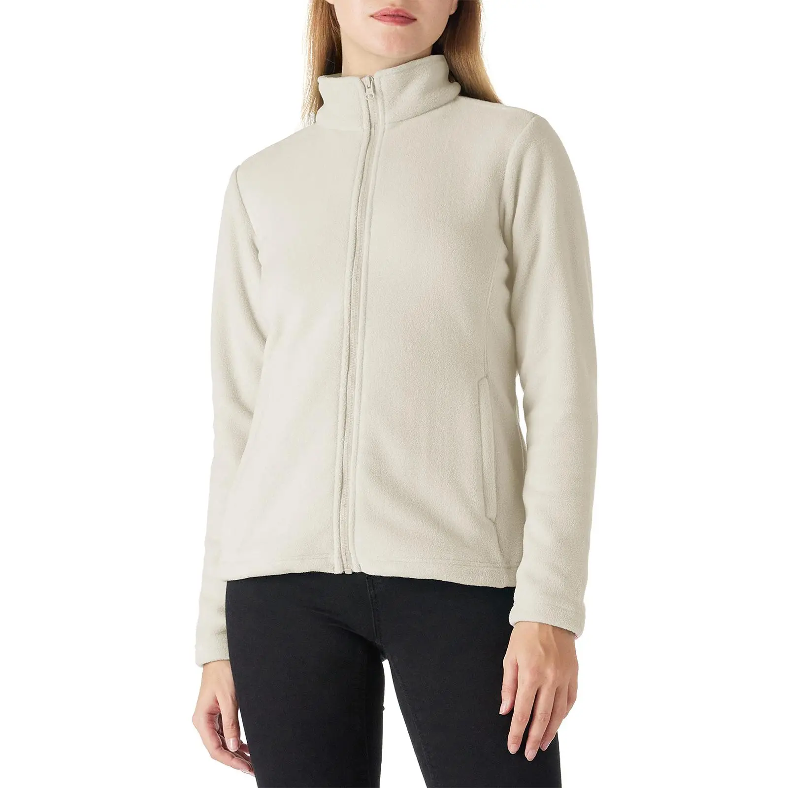 Outdoor Ventures Women's Lightweight Warm Zip Up Long-Sleeve Soft Polar Fleece Jacket for Fall Winter