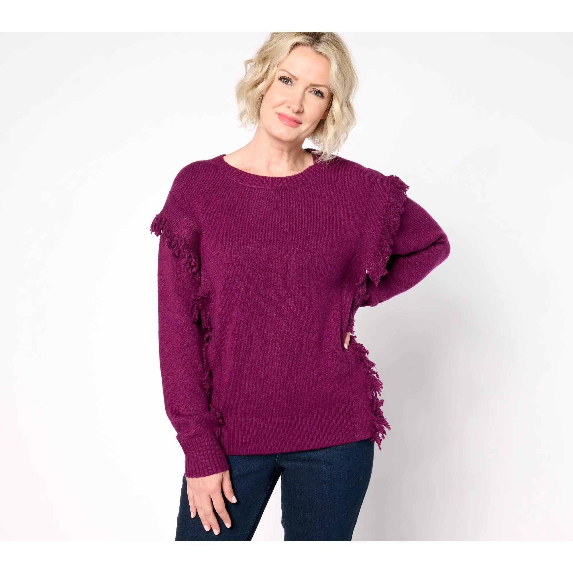 Belle Boho by Kim Gravel Fringe Benefits Sweater