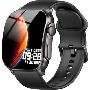 Smart Watch for Men Women, 2.01" AMOLED Curved Display Smart Watch, Bluetooth Call, 100+ Sport Modes, Fitness Tracker with 24/7 Heart Rate/Sleep Monitor, IP68 Waterproof Smartwatch for Android iOS