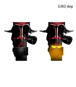 Viral TikTok Motorcycle Devil Eye License Plate LED Light, Flash Turn Signal Lamp, Universal Fit Modified Decorative Screw-On Light for Motorcycles