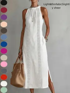 2026 European and American Cross-Border Tiktok Women's Solid Color Loose Long Shirt, Fashion Casual Female Dress, Trendy and Comfortable