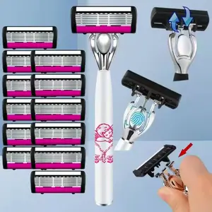 Stainless Steel Shaving Razor Replacement Blades, Shaver Razors, Shaving Products, Manual Shaver Tool for Men and Women, Smooth Pain-Free Hair Removal, Perfect Gift