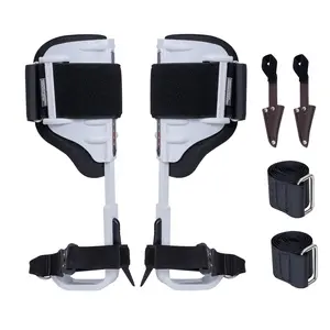 VEVOR Tree Climbing Spikes, 1 Pair Aluminum Climbing Spurs, 350lbs Load Capacity Tree Climbing Gear with Straps and Spike Protectors, Arborist Equipment for Climbers, Hunting, Fruit Picking, White