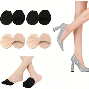 2/4 Pairs Non-Slip Socks, Seamless Toe Box Half Socks, Front Foot Half Socks, Anti-Slip Foam Toe Half Socks, One Size Fits All