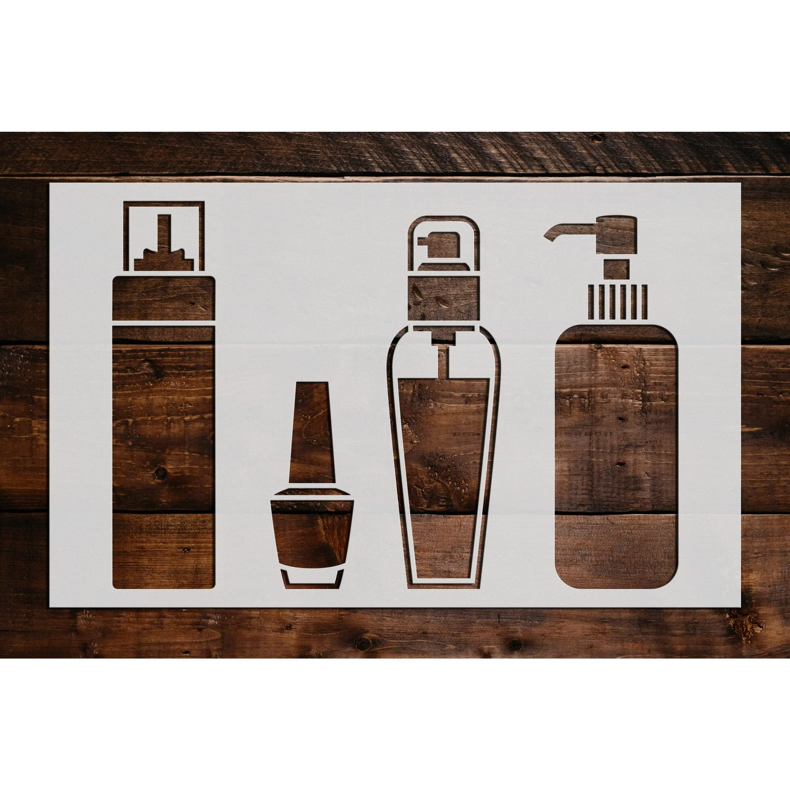 Bathroom Containers Stencil - Art and Wall Stencil