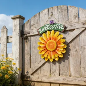 Outdoor Garden Windmill, Rotating Sunflower Windmill Decorative Decor, Iron Art Windmill Decoration, Metal Dynamic Windmill, Yard Wind Powered Ornament, Garden Accessories