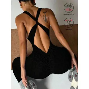 Women High Elastic Leopard Print Body Shaper Jumpsuit, Back Bond Design, Removable Butt Pads, Tummy Control & Butt Lifting Slim Fit One-Piece Shapewear