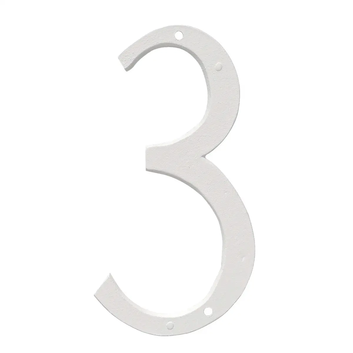 6 in. Standard Aluminium Residential Address Wall Number Sign - Number 3, Wall Mount-Compatible, Decor Piece, Easy to Clean, Signage