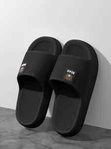 Women's Summer Casual Home Slippers, Thick Sole Comfortable Couple Lightweight Durable Toe-Exposed Men's Sandals, Eva Material, Soft Slippers, Sliders Shoes