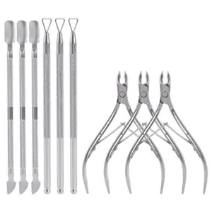 9 Pcs Combo Pack Cuticle Trimmer Cuticle Pusher Cuticle Nail Clipper Set Pedicure Tool Professional Cuticle Cutter Easy To Clean and Store High-quality Materials Durable and Rust-proof
