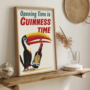 Guinness Vintage Advertising Poster Unframed, Old Retro, Apartment Vintage Wall Art Decor, Home Decor, Unique Gift, Pub Bar Decor, Decor for Kitchen