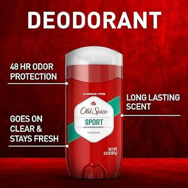 Old Spice High Endurance Deodorant for Men, Aluminum Free for Underarm Care, 48-Hour Odor Protection & Lasting Men's Fragrance, Pure Sport Scent, 3.0 oz (Pack of 2), Smelling Good, Antiperspirant Men's Fragrance