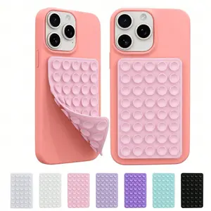 2/1Pcs Silicone Suction Phone Case Mount,Phone Suction Grip,Sticky Phone Grip, Adhesive Phone Stand Sticky For Cell Phone Accessories, Cover