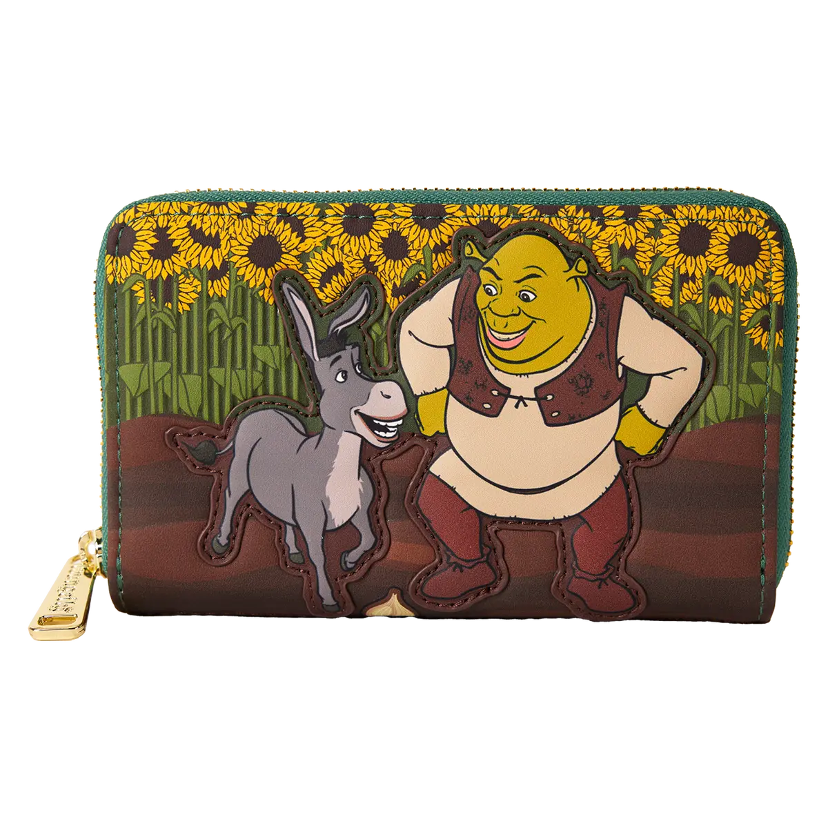 Shrek & Donkey Sunflower Field Zip Around Wallet