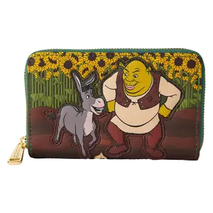 Shrek & Donkey Sunflower Field Zip Around Wallet