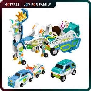 Hotfree Magic Magnetic Dinosaur & Unicorn & Deer Transformer Car, 2-in-1 Auto-Transform Toy for Kids – Fun STEM Gift, Birthday & Christmas Gift for Boys & Girls Dragon Design