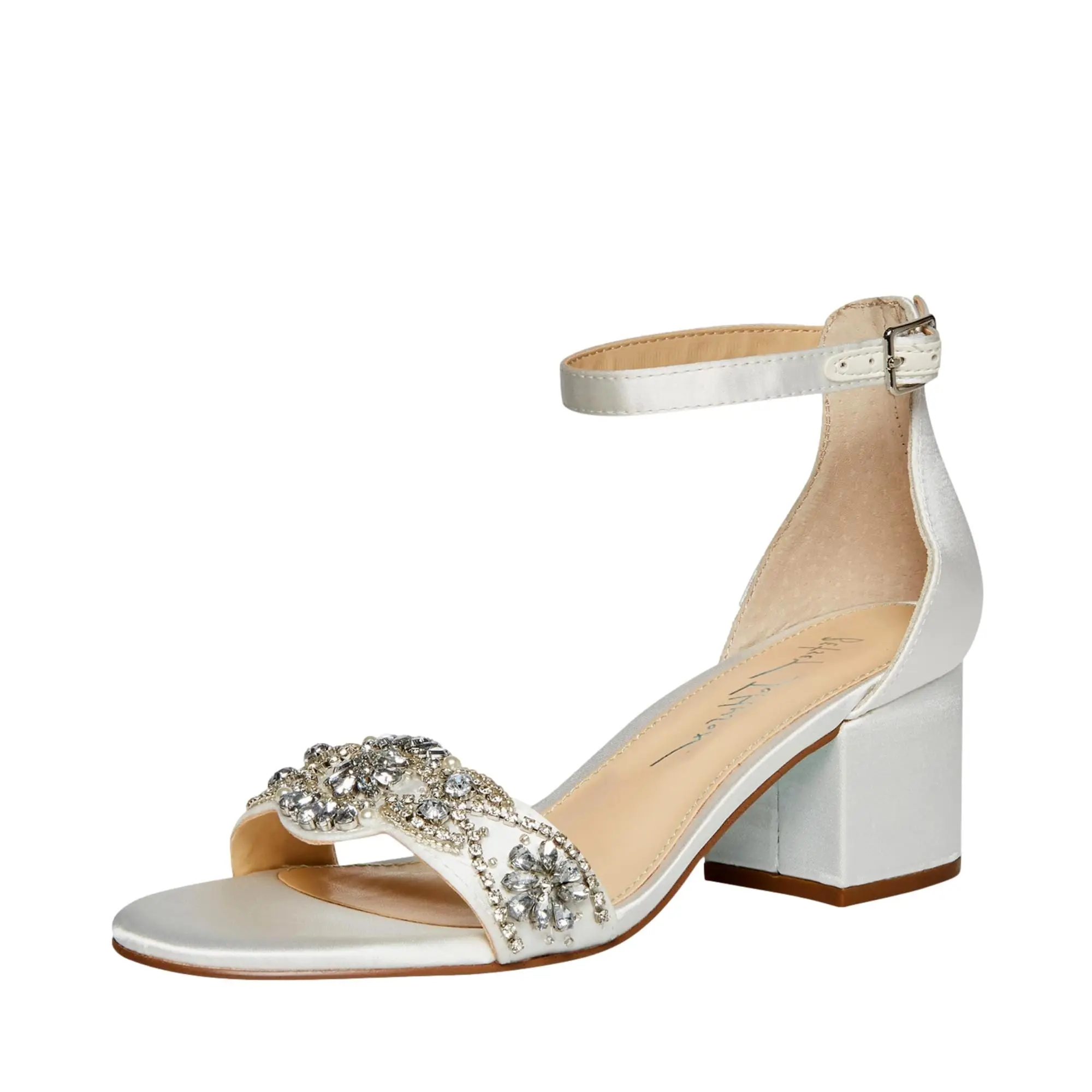 Blue by Betsey Johnson Mel Heeled Sandal Ivory  SB-MEL-IVO Women's