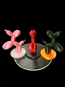 Modern Balloon Dog Statue – Two-Color Silk PLA Art – Desk or Shelf Display