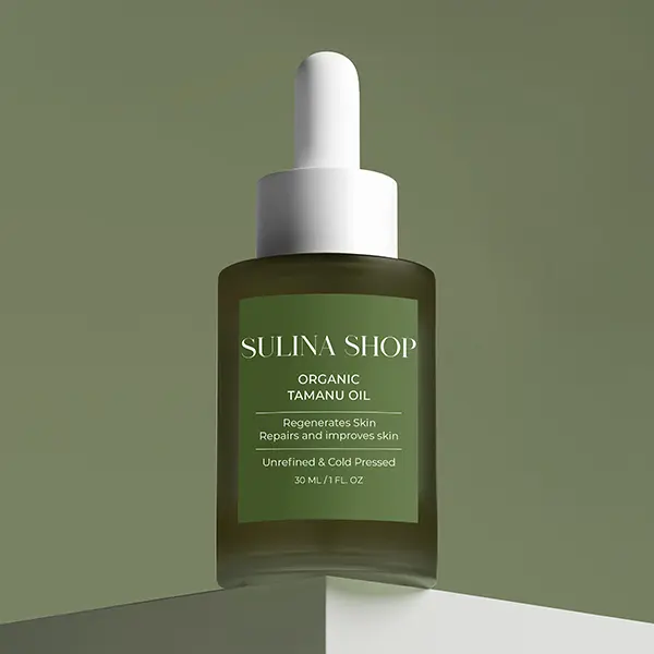 Sulina Shop Organic Tamanu Oil | Fades Acne Scars | Repairs Skin | 100% Pure, Cold Pressed, Unrefined, Cruelty-Free, Hydrating, Moisturizing Tamanu Oil for Face Skincare, Haircare, Soothes Irritation,