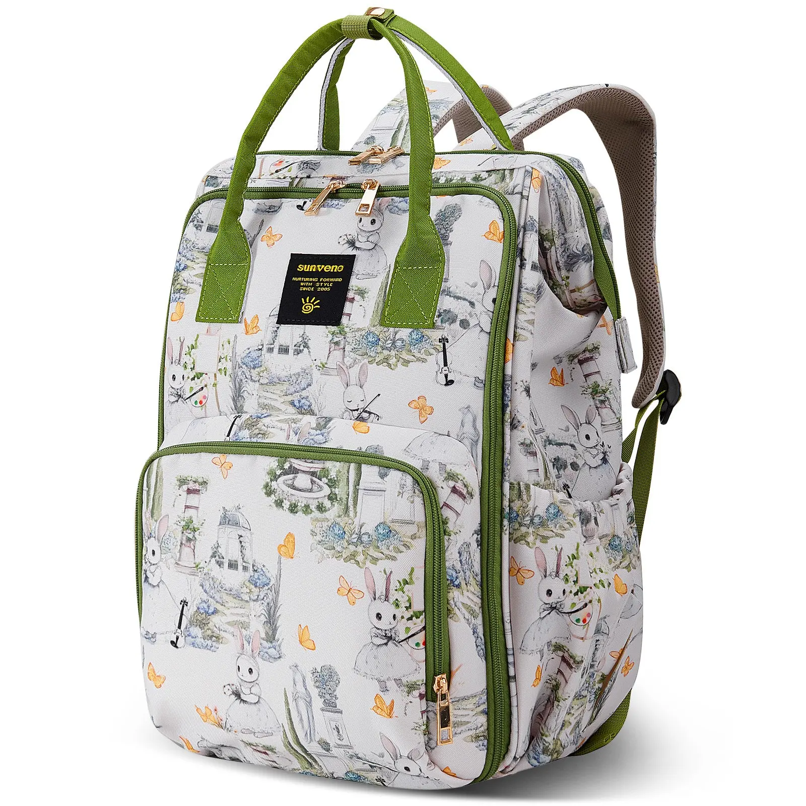 Wide Open Frame Diaper Bag Backpack