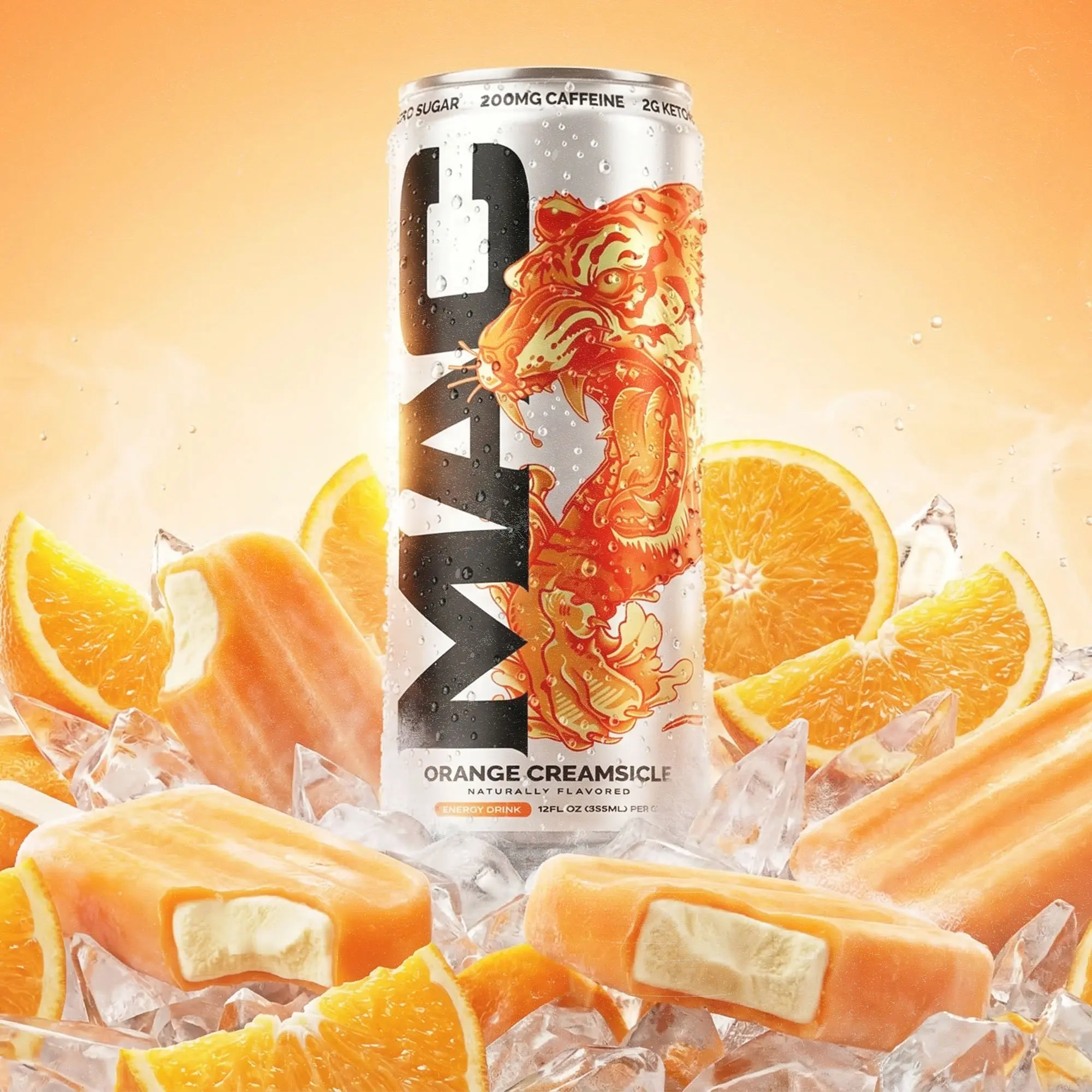 MAC Energy - Orange Creamsicle - 12 Pack - Caffeinated Sports Energy Drink By Conor McGregor