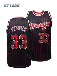 KTYSDE #33 Chicago City Basketball Jersey for Men Women, Embroidered Vintage Sleeveless Casual Sports Fan Shirt, Athletic Activewear, Athletic Workout Tops