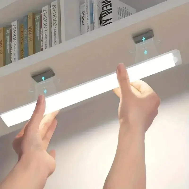 USB-Rechargeable Wireless Cabinet Light, Smart LED Motion-Sensor Light, Magnetic Self-Adhesive Wardrobe Light, Shelf Lights, for Dresser, Room and Kitchen Table