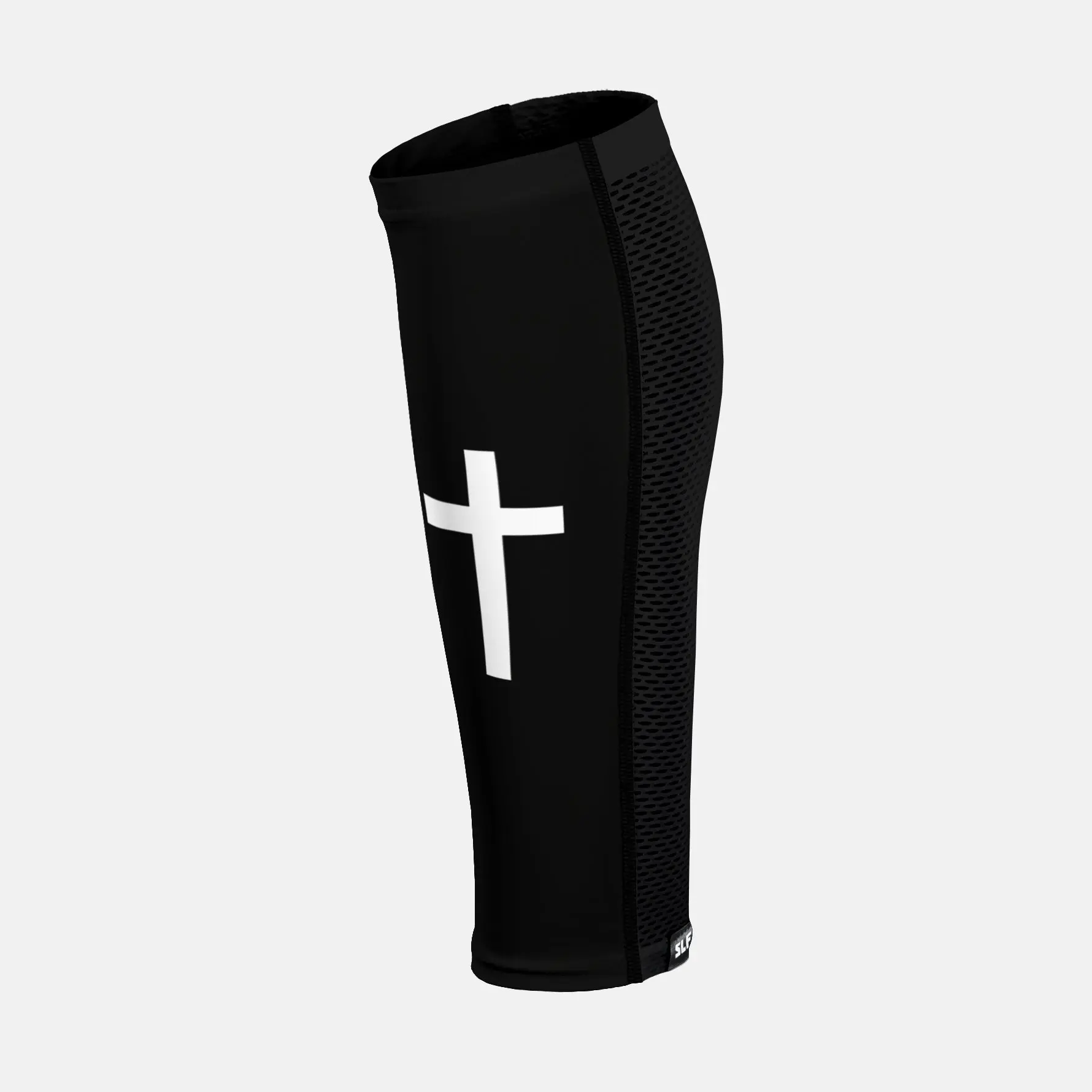 SLEEFS Faith Cross Black Protective Pro Calf Sleeve (Single), Protective Sleeves