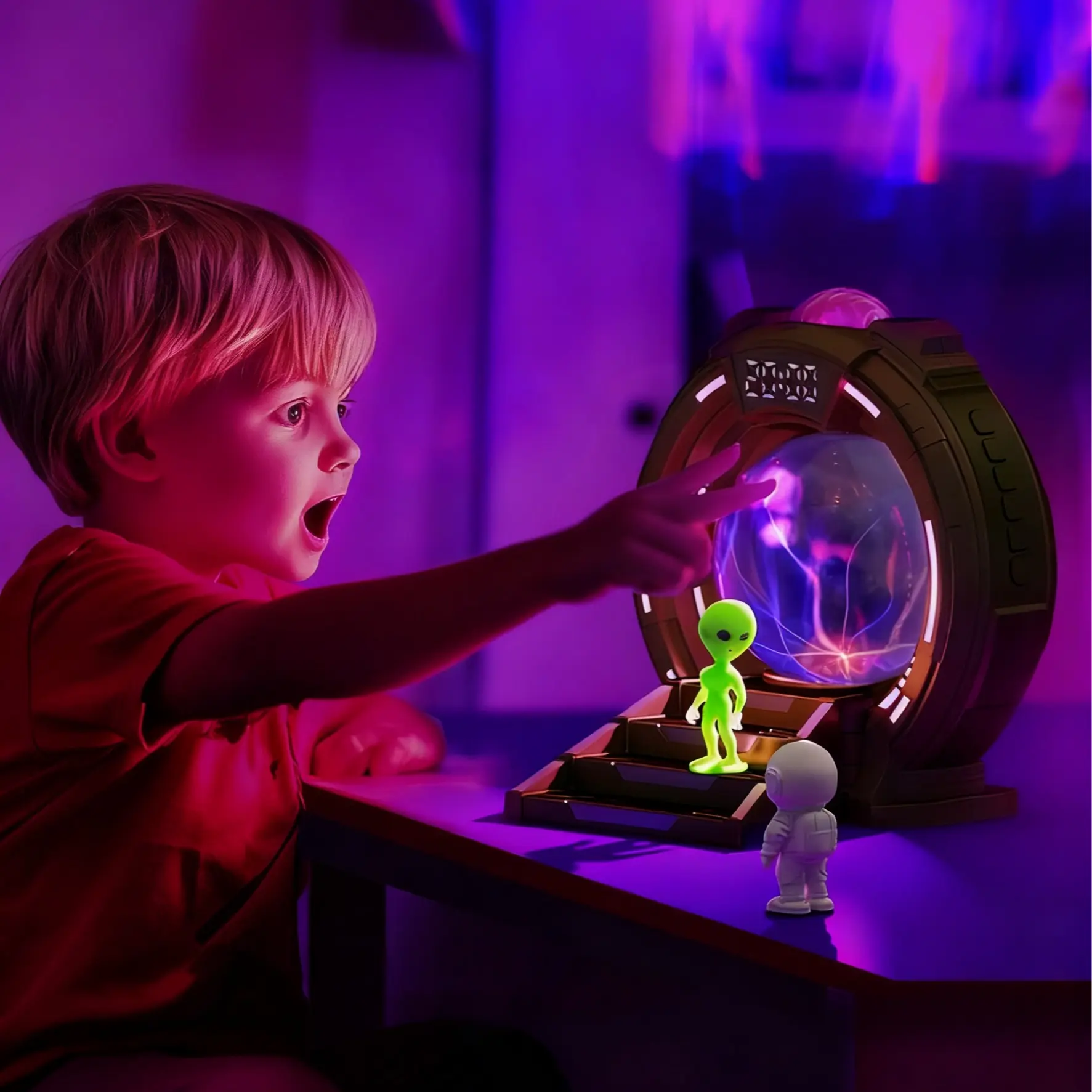Lumihaven Decor Galaxy Projector with Plasma Ball, Sleep Aid Light for Kids with Aurora Northern Lights, Built-in White Noise, Music Playback, Alarm and Remote Control, Star Lights for Bedroom Decor&Gift Adjustable Rgb Lighting