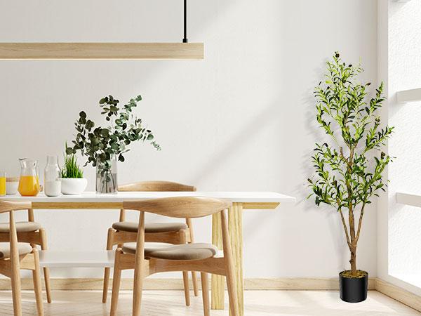 6FT Artificial Olive Tree - Lifelike Faux Olive Tree for Indoor & Outdoor Spaces, Realistic Foliage & Fruits, Durable & Safe Decor Decorative Plants Ornaments 6FT Artificial Olive Tree - Lifelike Faux Olive Tree for Indoor & Outdoor Spaces, Realistic Foliage & Fruits, Durable & Safe Decor Decorative Plants Ornaments