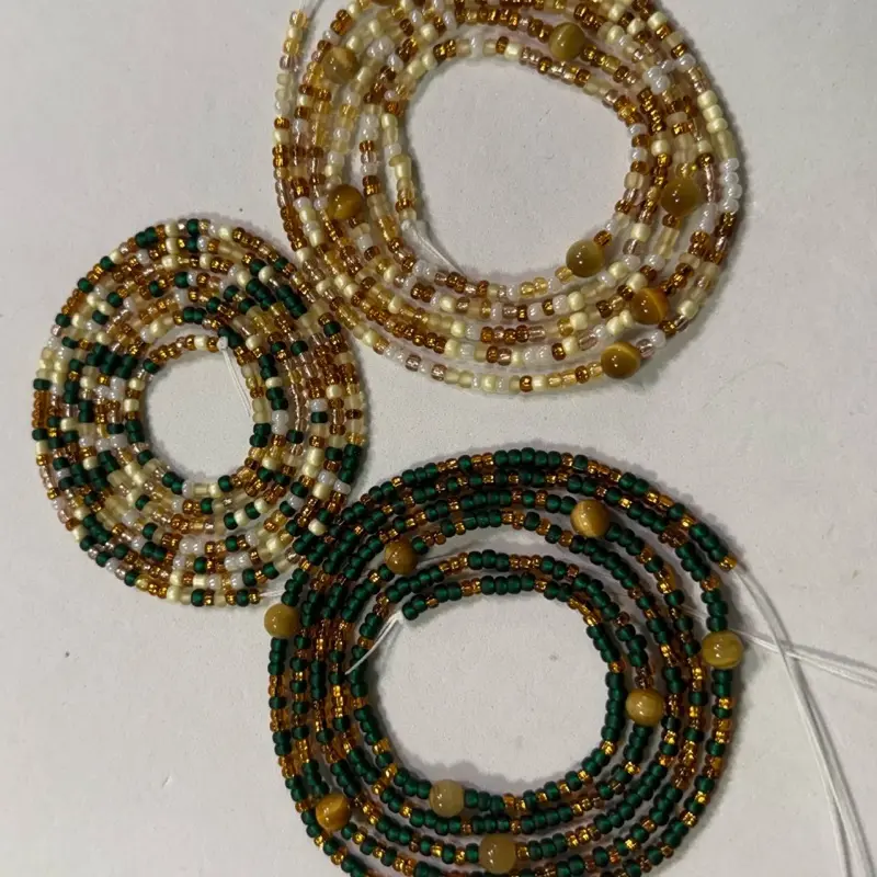 Queen Cleopatra Trio bundle tie on waist beads