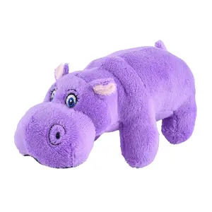 Jeffers Plush Hippo Jr. Dog Toy with Squeaker