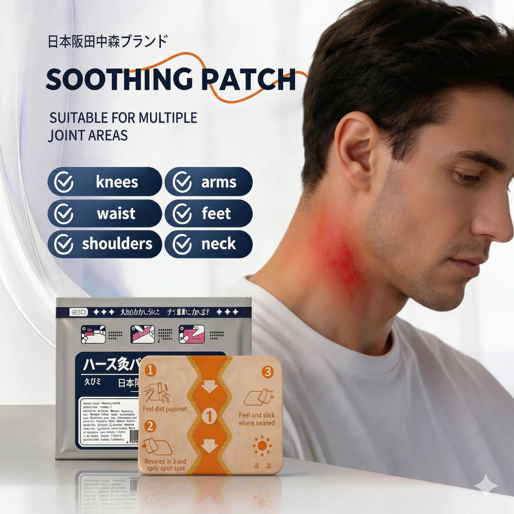 Herbal Warming Pain Patches (7 Count) - Self-Heating Hot Compress, Non-Invasive Pain Relief for Neck, Shoulders, Non-Invasive Pain Relief Heat Patches