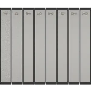 8 Counts Diamond Sharpening Stone Multipurpose Diamond Sharpening Plate Sturdy Rectangle Cutter Whetstone Kit 100-3000 Grit Cutter Sharpener Tool for Scissors Chisels Planes Cutter