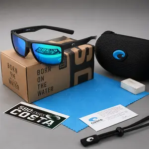 Costa Del Mar Rectangular Polarized Sunglasses Fishing Boating Travel Eyewear