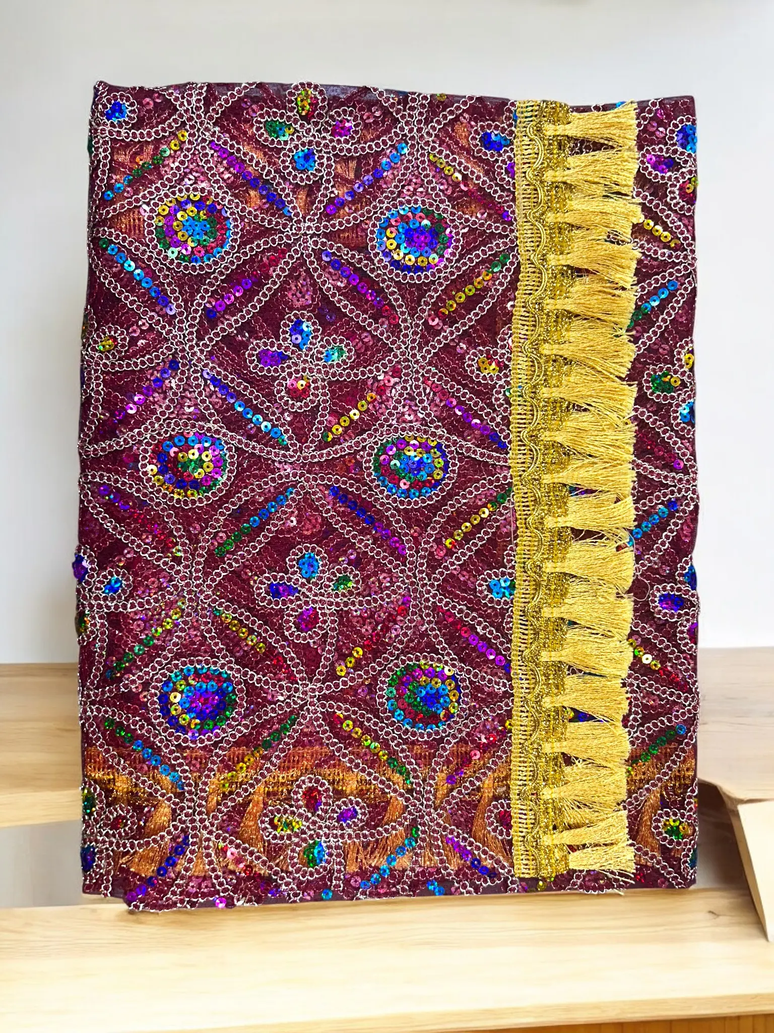 Orisha Vintage Silk Handkerchief for Santería Rituals Handmade Cult