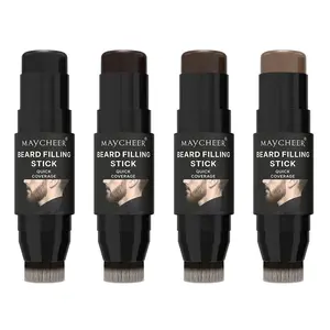 Mustache Stick with Brush Head, Two-In-One Waterproof Dense Hair Filling Rod, Facial Hair Dye Brush, Instant Coloring, Easy to Use