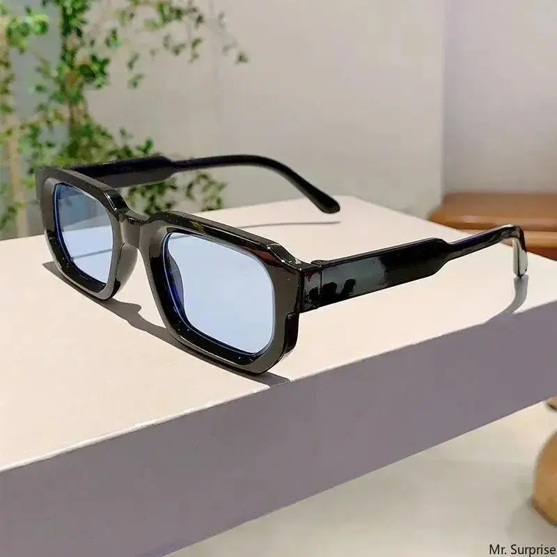 Unisex 6-Pack Vintage Rectangular Shades - UV400 Anti-UV Protection Lenses, Classic Square-Frame Luxury Eyewear, Stylish Daily Outdoor Chic Accessories, Stylish Accessories, Chic Sunglasses, Uv400 Lens
