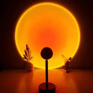 Sunset Lamp, Projector Sunset Light 180  Rotation Projection LED Night Light for Photography, Selfie,  and Bedroom Decor (Sunset Red)