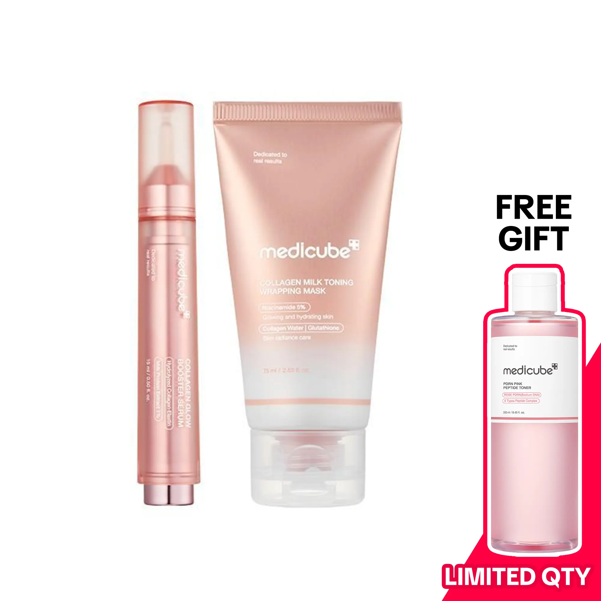 [medicube] Milky Glow Lock Collagen Duo l Collagen Glazed Milky Glow Wrapping Mask (20-Min Use) + Collagen Glow Booster Milk Serum for Hydration & Radiance, Korean Skincare, K-beauty